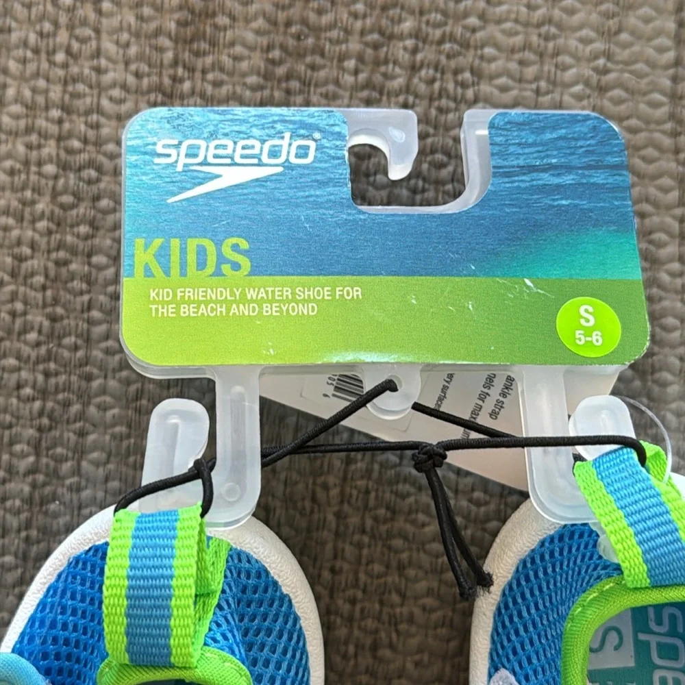 Speedo Kids Blue & Green Water Shoes - Toddler Size S (5-6)